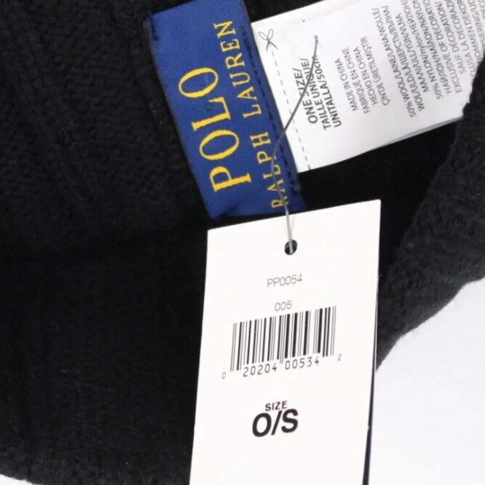 Polo Ralph Lauren Wool Blend Ribbed Cuff Knit Beanie